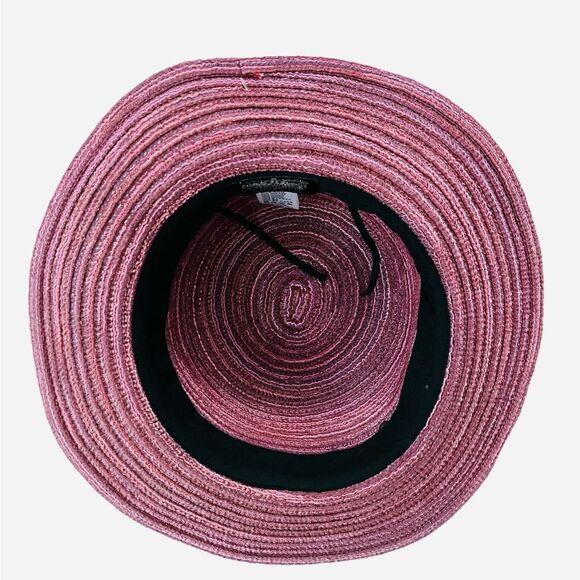 Angela & William New York Pink Straw Hat with 50 UPF Packable & Crushable - Picture 3 of 10